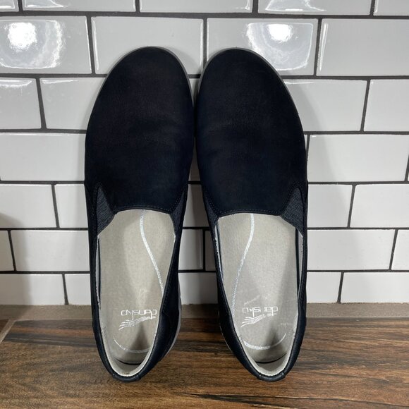 Dansko Laraine Womens Size EU 40 Shoes Black Waterproof Nubuck Casual Slip On - Picture 8 of 15